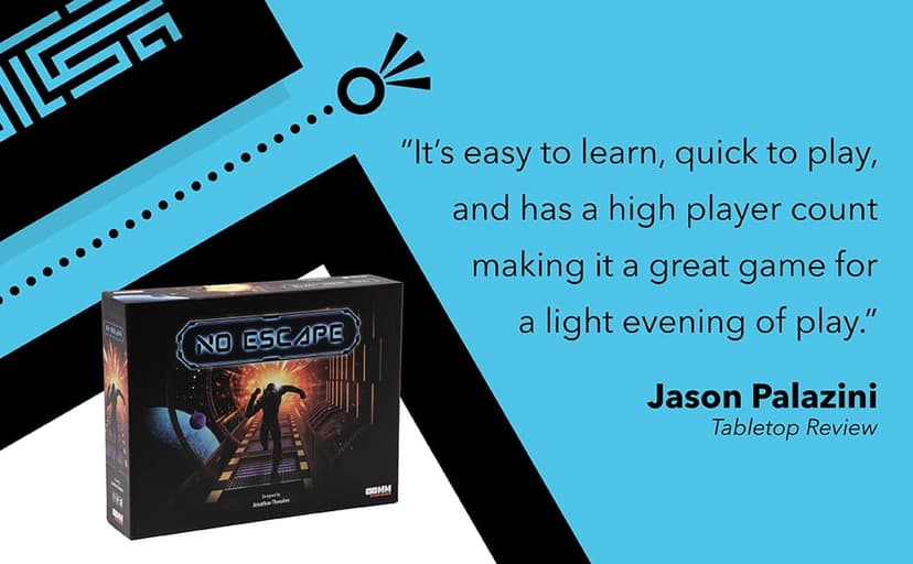 No Escape Board Game - Strategy Board Game for Adults, Family, Party - Unique Strategic Space Sabotage Traitor Maze Game with Tiles - Fun for Kids, Teenagers, Adults, 2 to 8 Players