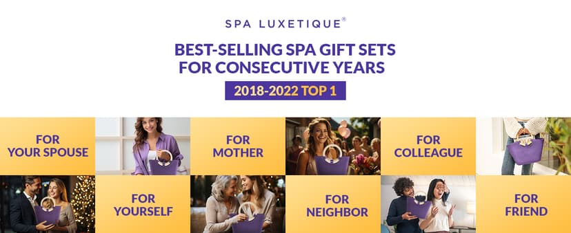 Spa Luxetique Gift Baskets for Women, Spa Gifts for Women - 10pcs Lavender Gift Sets with Body Lotion, Bubble Bath, Relaxing Bath Sets, Mothers Day Gifts for Mom