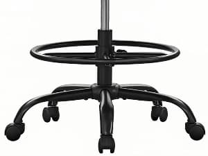 Ergonomic Drafting Chair,Tall Office Chair for Standing Desk with Flip-Up Armrests,Adjustable Foot Ring & Height, High Leather Executive Office Chair for Home,Drawing or Counter Height Use