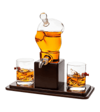 AR15 Gun Decanter Birthday Gifts for Men Dad, Whiskey Set - Rifle Limited Edition, Silencer Stopper - 800 ml & 12oz Bullet Glasses - Father Gift - Drinking Party, Liquor, Vodka Tik Tok Viral Dispenser