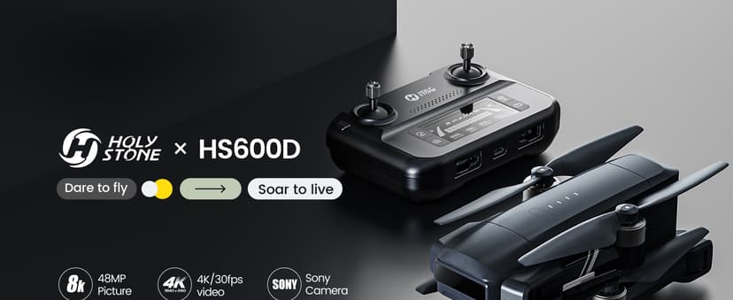 Holy Stone Sentinel HS600D 3-Axis Gimbal Drone with Camera for Adults, Professional 8K Photo, Level-6 Wind Resistance, 6KM Transmission, 80-Min Flight, Smart Track, Auto Return & Beginner Mode