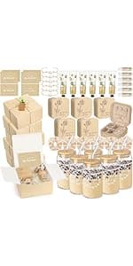 Set of 6, includes jewelry boxes, glass cups, scrunchies, knot bracelets, hand cream, lip balm and proposal cards Teenyyou 60 Pcs Bridesmaid Proposal Gift Box Set for Wedding Party,White B0FBWY1R2J