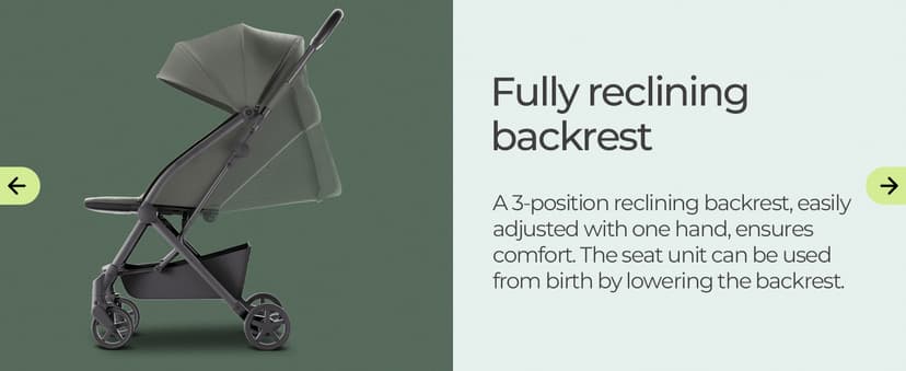 Mompush Lithe V2 Lightweight Travel Stroller, Compact Foldable Baby Stroller with Travel Bag, One-Hand Fold Stroller, Snack Tray, Mechanical Recline Seat, Airplane-Ready, Organizer & Rain Cover