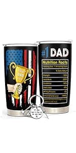 Bonus Dad Gifts - Step Dad Gifts From Daughter, Son, Kids - 20 Oz Tumbler & Keychain Funny Stepdad Gift - Christmas Father Day, Birthday Gift For Stepdad - Best Bonus Father Travel Coffee Mug