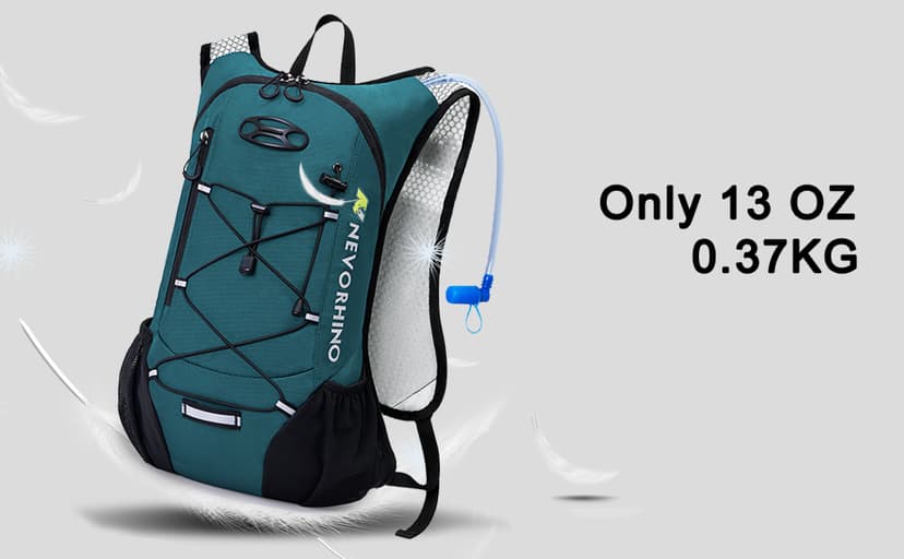 Lightweight Hydration Backpack, Running Backpack with 2L Water Bladder, Hydro Water Daypack for Cycling Hiking Rave for Men Women