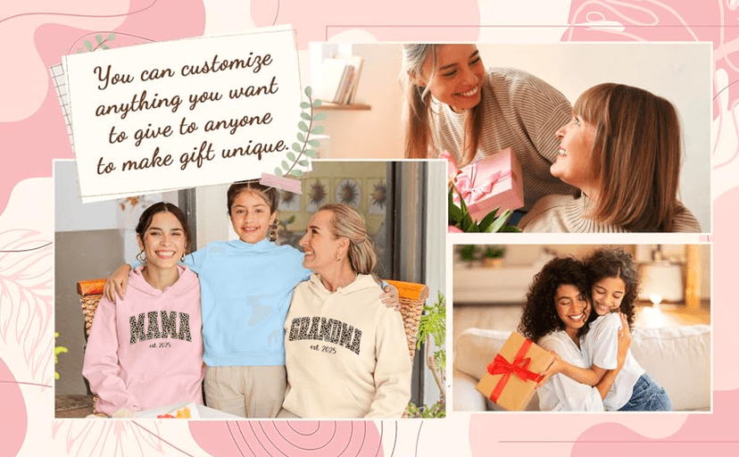 GODMERCH Custom Leopard Mama Sweatshirt With Kid Name On Sleeve, Personalized Mom Sweatshirts, Mama Est 2025 Sweatshirt, Personalized Gifts for Mom Grandma, Christmas Shirts