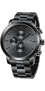 CRRJU Men’s Women Watch Casual Stylish Waterproof Quartz Unisex Wristwatches, Ultra Thin Watches for Men Women, Colorful Silicone Band