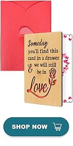 5 Year Marriage Anniversary Card Gifts for husband Wife, Wooden Happy 5th Anniversary Card for Her Him, Always and Forever Fifth Wood Wedding Cards for Men