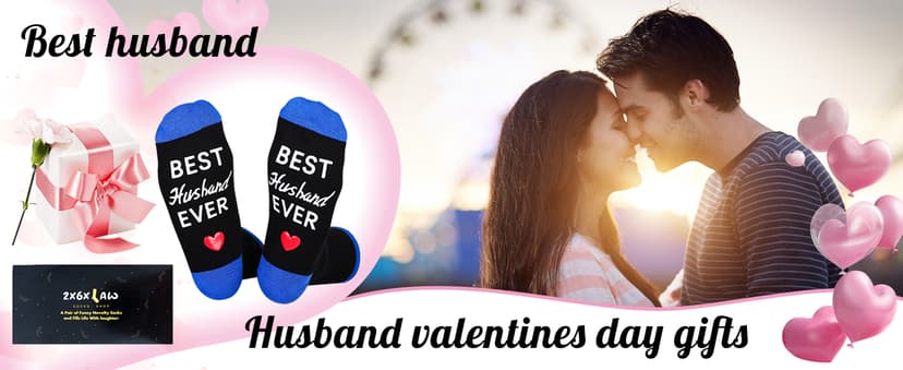 ZXGXLAW Christmas Gifts Idea for Best Husband Ever, Dad Men Funny Fathers Day Socks Birthday Valentines