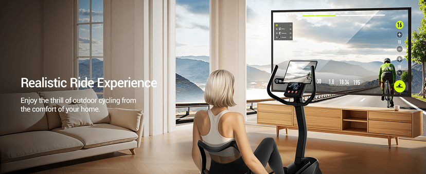 CURSOR FITNESS Recumbent Exercise Bike, Quiet Recumbent Stationary Bike for Adults & Seniors, Magnetic Stationary Bike with 16-Level Resistance, Supports 350LB, Heart Rate Handle & LCD Display