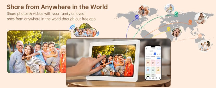 Real-time Google, Outlook and iCloud sync keeps every family member organized, with meal planning and no subscription fees. 15.6" Digital Calendar Wall Touch Screen, Chore Chart, Photo Frame, Bases B0GBVS5NX1