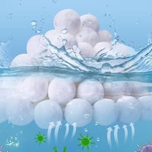 3.1 lbs Pool Filter Balls for Sand Filter, Eco-Friendly Reusable Pool Fiber Filter Balls Replace Pool Filter Sand, Pool Filter Media Balls for Swimming Pool (Equals 100 lbs Pool Filter Sand)