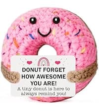 MBL Christmas Stocking Stuffers for Women - Emotional Positive Inspirational Support Small Funny Gag Crochet Duck Pickle Birthday Xmas for Men for Coworker Boss Colleges Her Him Friend