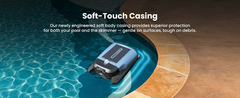 Betta Flex Solar-Powered Robotic Pool Skimmer – Cordless with Dual Cleaning Modes, Soft-Touch Pool Protection. Compatible with Infinity Edge, In-Ground & Above-Ground Pools (Blue)
