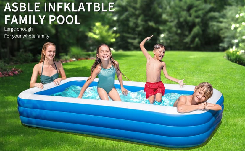 Inflatable Swimming Pool, 70x55x29 inch Inflatable Pool, Family Pool, Summer Water Party, Kids, Outdoor, Garden, Backyard (A 70x55x29in)