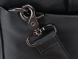 Masa Kawa Leather Slim Briefcase for Men 16” Laptop Shoulder Messenger Computer Bag Business Travel Work Attache Case