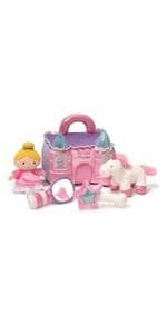 Baby GUND Play Soft Collection, My First Purse 5-Piece Plush Playset with Rattle, Mirror and Crinkle Plush Toys, Sensory Toy for Babies and Newborns, 8”