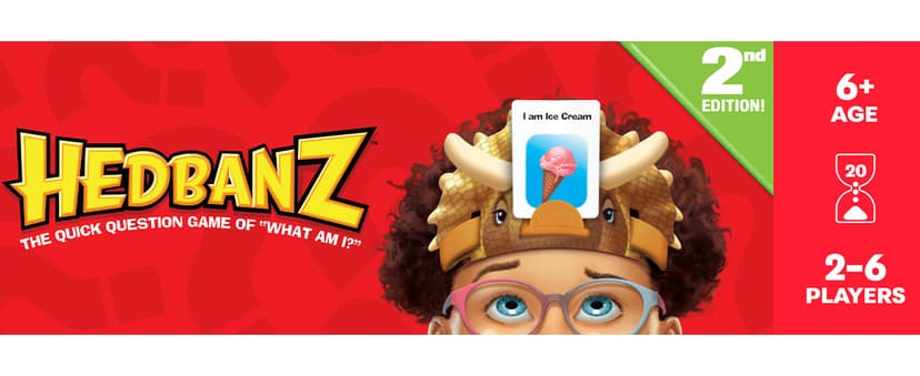 Spin Master Games, Hedbanz 2023 Edition with New Cards, Picture Guessing Board Game, for Family & Kids, 2-6 Players, for Ages 6 & Up