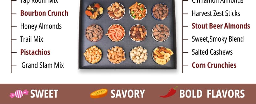 Brittle Brothers Peanut Brittle - 8 oz Box - Voted #1 America - 4 x's more Nuts! - Cashew Pecan Bacon Corporate Gift Candy Snack Birthday Sampler Christmas Mother Father Graduation Office Mix Valentines Day Party