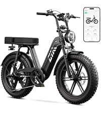 TST Electric Bike for Adults, 1500W Peak Motor 28 MPH 60/100 Miles Fat Tire Ebike with 48V 15Ah/25Ah Removable Battery 20" Electric Dirt Bike Hydraulic Suspension and 7-Speed
