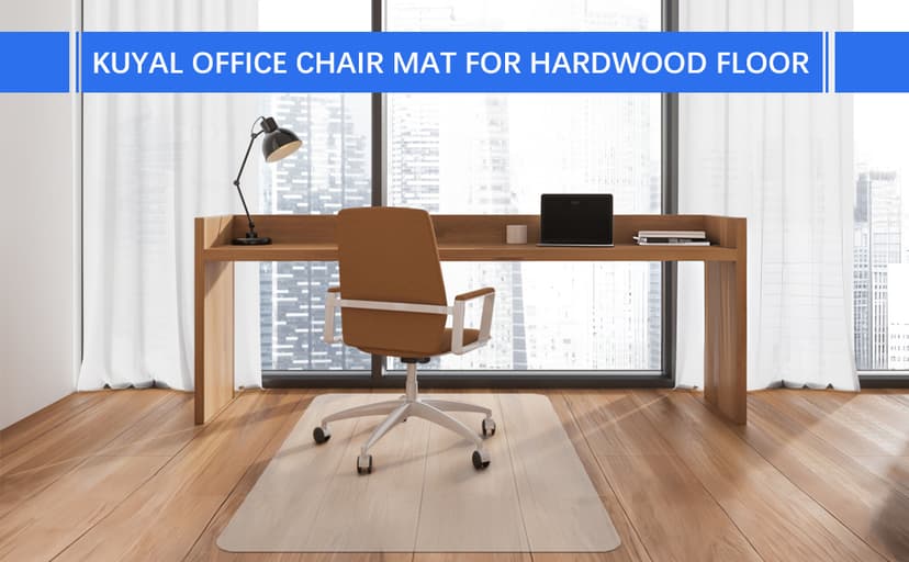 Kuyal Clear Chair mat for Hard Floors 36 x 48 inches Transparent Floor Mats Wood/Tile Protection Mat for Office & Home (36" X 48" Rectangle)