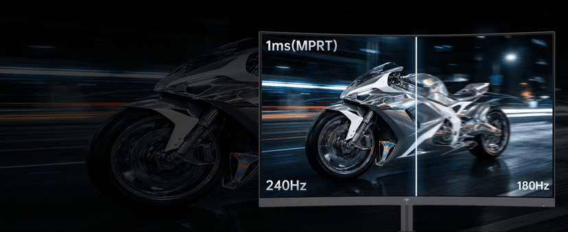 KTC 24 Inch Curved 240Hz Gaming Monitor, FHD 1500R Curved Computer Monitor 1080P, 3000:1 Contrast, Adaptive Sync, HDR, MPRT 1ms, HDMI DisplayPort, Low Blue Light, Tilt, VESA Mount, H24S17P