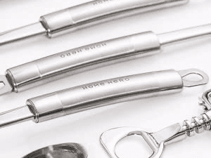 Home Hero 54 Pcs Stainless Steel Kitchen Utensils Set - Nonstick Stainless Steel Cooking Utensils Set - Heat Resistant Kitchen Essentials & Metal Kitchen Gadgets (54 Pcs)