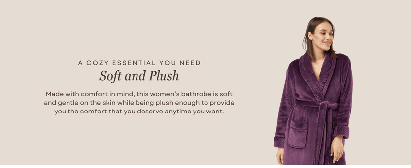 Turquaz Plush Robes For Women, Soft Warm Fleece Bathrobe for Women