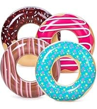 JOYIN Inflatable Swim Tube Raft (3 pack) with Summer Fruits Painting, Pool Toys for Swimming Pool Party Decorations