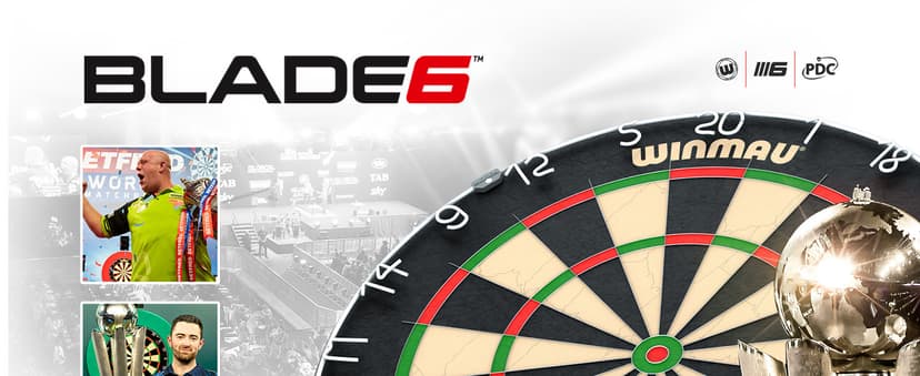 WINMAU Dart Board - Blade 6 Dartboard | Blade 6 Bundle - Professional PDC Darts Board with Official Tournament Specifications for Darts Enthusiasts