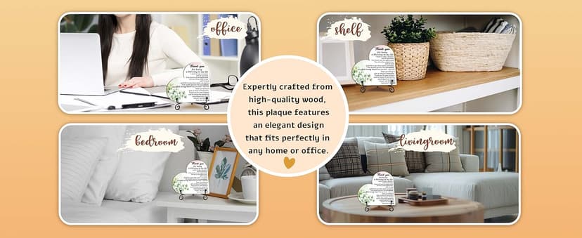 Thank You Gifts for Women, Thank You for Being a Blessing in My Life, Wooden Heart Plaque Home Decor, Birthday Mother's Day Thanksgiving Christmas Gift Ideas for Family Member Friends 5 x 5 inch - 02