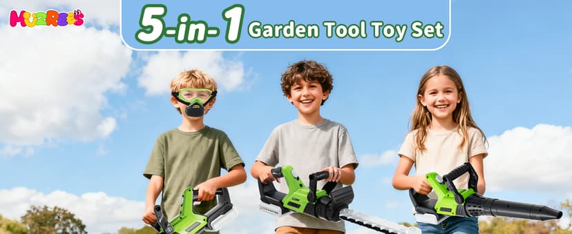 Kids Toy Tool Set, 3-IN-1 Power Garden Lawn Tools with Sounds & Lights, Volume, Toy Weed Wacker, Leaf Blower&Hedge Trimmer, Outdoor Play Toy Tools, Christmas Birthday Gifts for Boy Toys 3 4 5 6 7 8+ B0FJ262MMT