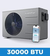 58000 BTU Inverter Swimming Pool Heat Pump, 17000 Gallon Electric Pool Heater Above and Inground Pool,WiFi App Control, Pool Heater 220V/60Hz