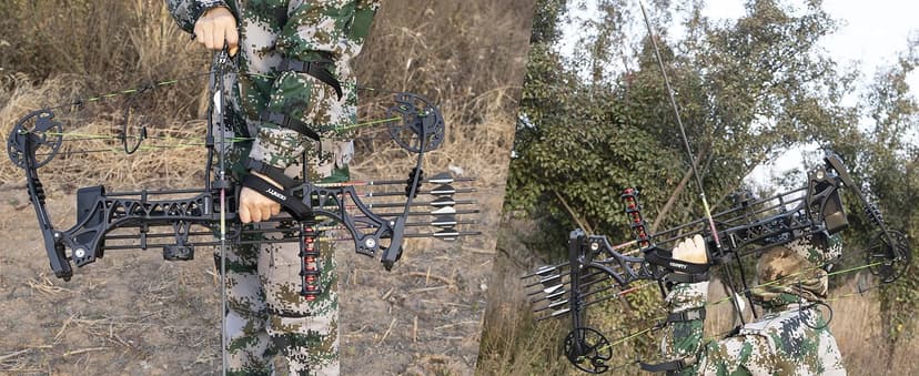 Archery Compound Bow Set 20-70 LBS, Draw Length 19"-31", up to IBO 320 fps, Hunting Compound Bow with All Accessories for Archery Hunting Target Shooting Practice RTH