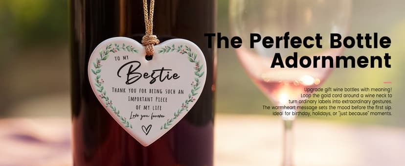 Bestie Gifts for Women Friendship, Best Friend Birthday Gift for Women, Thank You Ornaments, Appreciation Friendship Gifts for Best Friends Lady, BFFs Soul Sister, Bestie Stuff