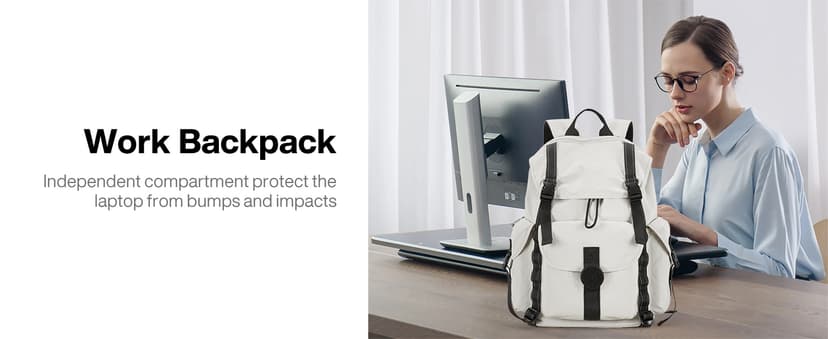 mixi Travel Backpack for Women Men, 18 Inch Carry On Laptop Backpack Flight Approved fits 16'' Laptop, Lightweight Waterproof Hiking Backpack Travel Outdoor Business Casual Daypack, Brown