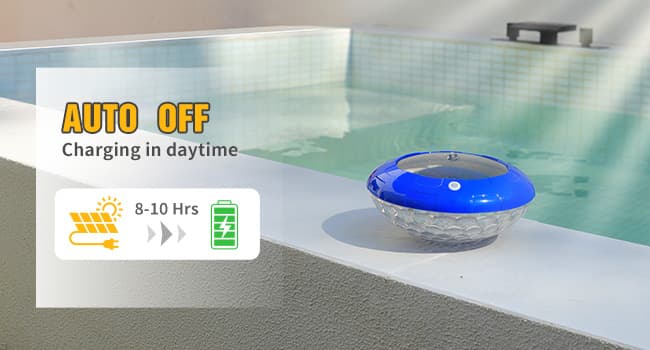 FirstE Solar Floating Pool Lights, RGB Color Changing Pool Floating Light, IP68 Waterproof LED Solar Pool Lights That Float, Hangable Auto ON Off for Above In Ground Pools Wedding Party Decoration (2)