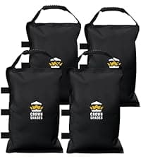 CROWN SHADES 10x10 Pop Up Canopy Tent - Patented Center Lock One Push Instant Outdoor Canopy Beach Tent with STO-N-Go Bag 8 Stakes & 4 Sand Bags,Black