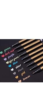 Dyvicl Hand Lettering Pens, Calligraphy Brush Pens Art Markers for Beginners Writing, Sketching, Drawing, Illustration, Scrapbooking, Journaling, Black Ink Pen Set, 8 Sizes