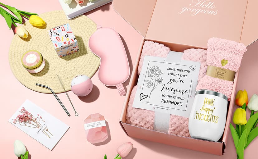 Happy Birthday Gifts for Women Mom Her Friend Sister Wife Grandma, Self Care Gifts Get Well Gifts Unique Relaxing Spa Gift Basket Set, Christmas Gifts for Women Mom Wife Grandma Friends Sister