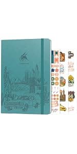 Travel & camping diary, nature adventure record book, 5.8 x 8.3 in eco leather notebook, gift for hikers & campers Clever Fox Hiking Journal for Women & Men, Trail Log Book, Forest Green B0DWSW8XN7