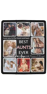 Gifts for Friend Customized Blanket with Photo, Make a Personalized Friends Blankets with Picture Custom Memories Souvenir Throw Blanket for Best Friends Ever, 8 Collage Made in USA B09WXXVKZL