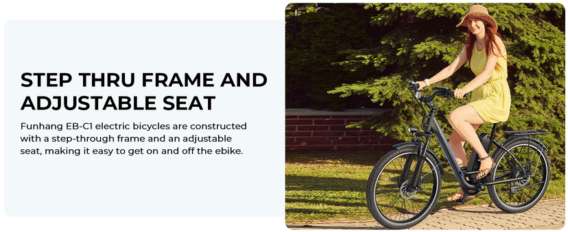 Electric Bike for Adults, Peak 1000W Ebike, 50Miles 21.7MPH UL 2849 Certified Commuter Bike, 26'' City Cruiser Bicycle with 48V Removable Battery, Rear Rack, Adjustable Stem, 7 Speed