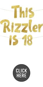 Happy 18th Bday Bruh Gold Glitter Banner - 18th Birthday Party Supplies, Ideas, Gifts and Decorations