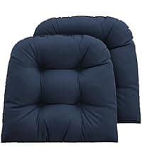 Outdoor Adirondack Chair Cushions Set of 2, 44x19x4 Inch Rocking Chair Cushion, High Back Patio Soft Seat Pad with Ties, Indoor Outside Use, Fade-Resistant & Waterproof, Dark Blue