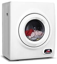 Feelfunn 110V Portable Dryer – 850W Compact Clothes Dryer with 4 Automatic Drying Modes, Stainless Steel Tub, Simple Control Knob for Apartments, Dorms & Small Spaces