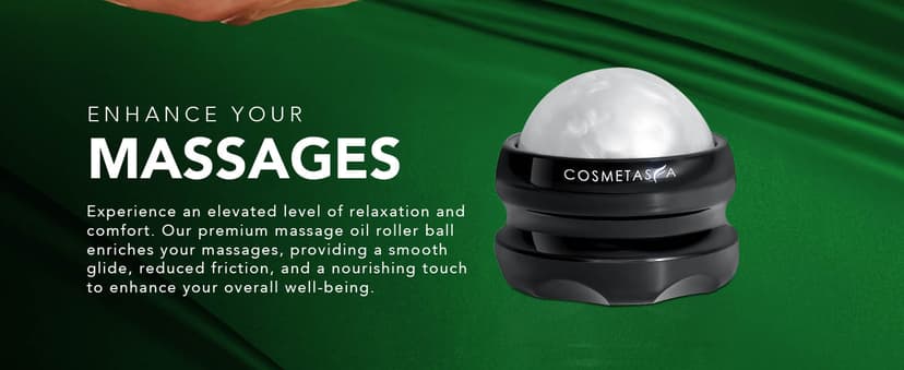 Cosmetasa Sore Muscle Massage Oil for Massage Therapy with Roller - All Natural, Cruelty-Free Massage Oils for Muscle Relaxing & Joint Comfort - Arnica Extract with Lavender & Chamomile Oil (8.8 oz)