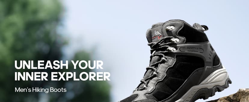 NORTIV 8 Men's Waterproof Hiking Boots Outdoor Mid Trekking Lightweight Mountaineering Shoes Paladin