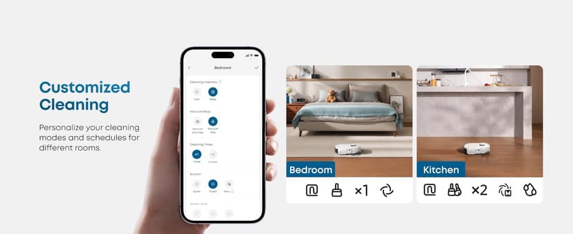 eufy Robot Vacuum E25, HydroJet System with Roller Mop, 20,000 Pa Turbo Suction, All-in-One Robot Vacuum and Mop Combo, Edge-to-Corner Cleaning, Zero-Tangle Design, AI Obstacle Avoidanced, White