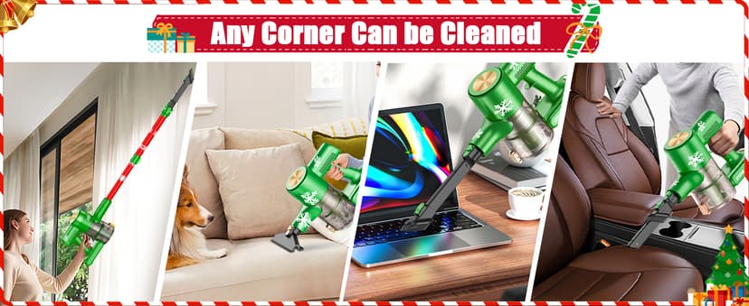 Cordless Vacuum Cleaner, 46Kpa//500W/55Mins Vacuum Cleaners for Home, Self-Standing Stick Vacuum, LED Display & Anti-Tangle, Lightweight Rechargeable Vacuum for Carpet, Floor